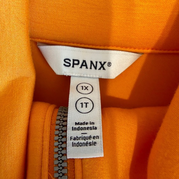 Spanx AirEssentials Half Zip Sweatshirt Orange Pullover Womens 1X 1T - Picture 4 of 9